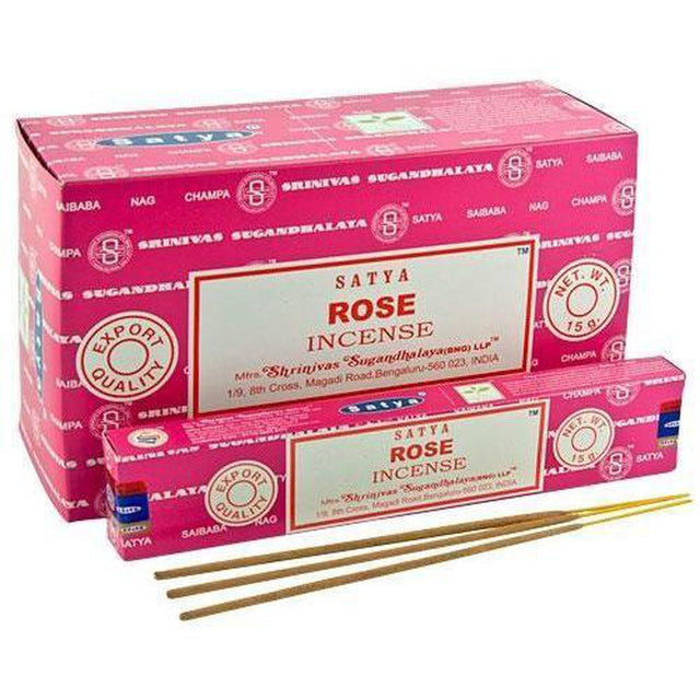 Rose Satya Incense Sticks 15 gram - Magick Magick.com