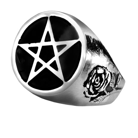 Roseus Pentagram Ring - Size 12 - Magick Magick.com