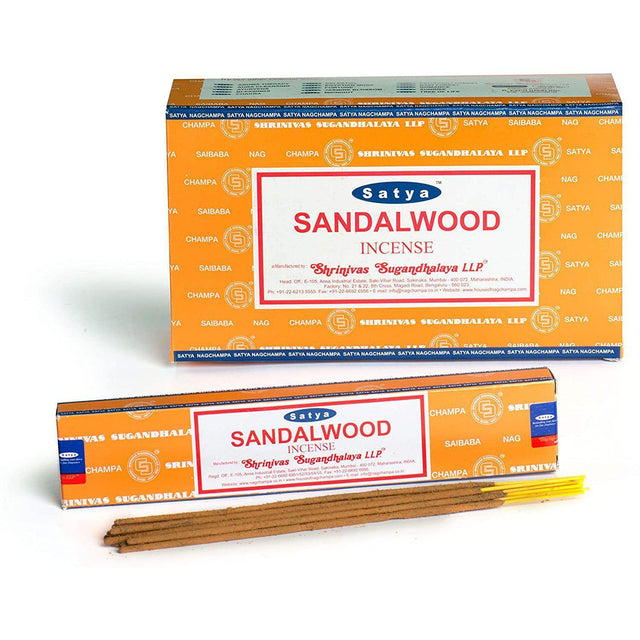 Sandalwood Satya Incense Sticks 15 gram - Magick Magick.com