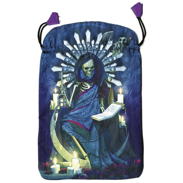 Santa Muerte Satin Tarot Bag by Fabio Listrani - Magick Magick.com