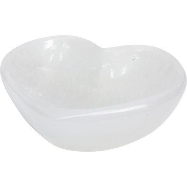 Selenite Offering Bowl Large - Heart - Magick Magick.com