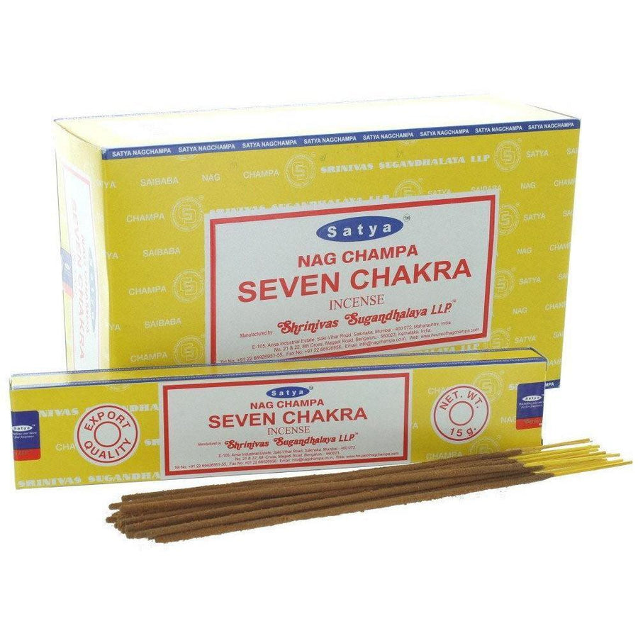 Seven Chakra Satya Incense Sticks 15 gram - Magick Magick.com