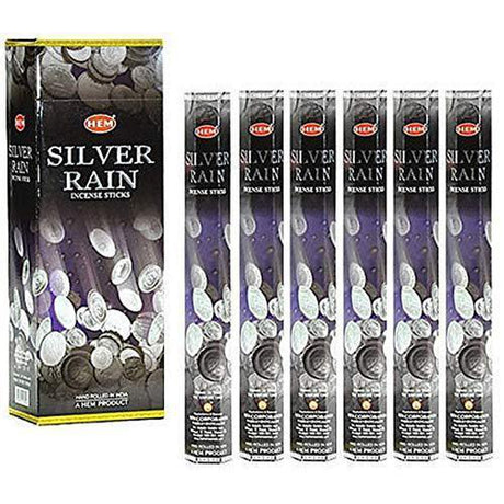 Silver Rain HEM Incense Stick 20 Pack - Magick Magick.com