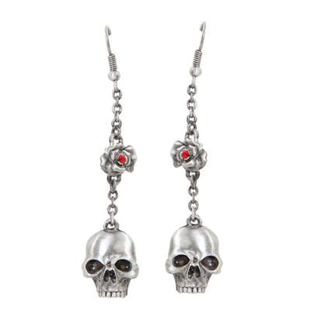 Skull Rose Earrings - Magick Magick.com