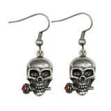 Skull with Rose Earrings - Magick Magick.com