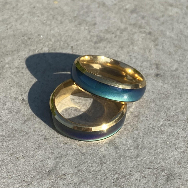 Stainless Steel Mood Ring in Gold - Magick Magick.com