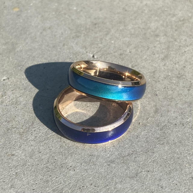 Stainless Steel Mood Ring in Rose Gold - Magick Magick.com