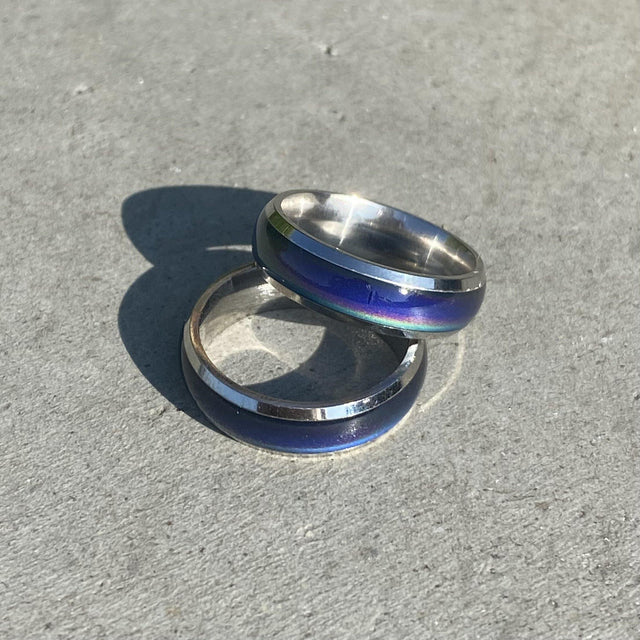 Stainless Steel Mood Ring in Silver - Magick Magick.com