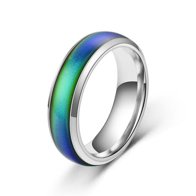 Stainless Steel Mood Ring in Silver - Magick Magick.com