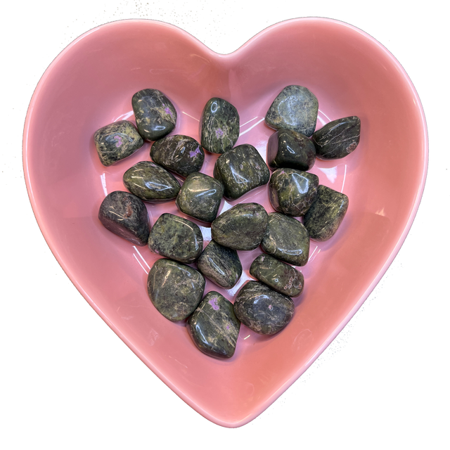 Stichtite & Serpentine Tumbled Stone Natural Gemstone - One Stone - Magick Magick.com