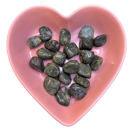 Stichtite & Serpentine Tumbled Stone Natural Gemstone - One Stone - Magick Magick.com