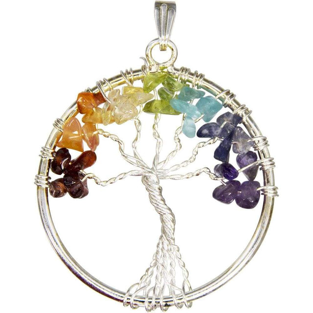 Tree of Life Chakra Gemstone Pendant - Magick Magick.com