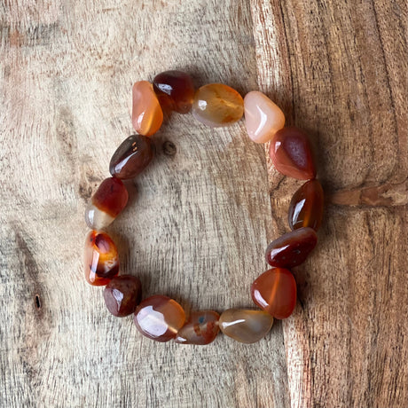 Tumbled Stones Bracelet - Carnelian - Magick Magick.com