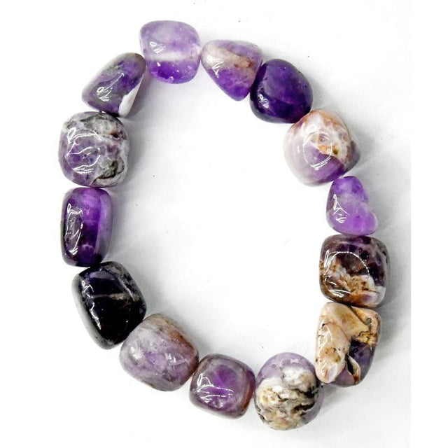 Tumbled Stones Bracelet - Chevron Amethyst - Magick Magick.com