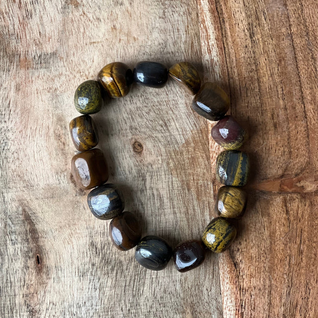 Tumbled Stones Bracelet - Tiger Eye - Magick Magick.com