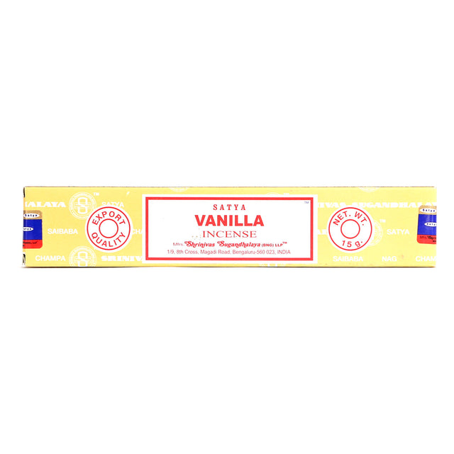 Vanilla Satya Incense Sticks 15 gram - Magick Magick.com