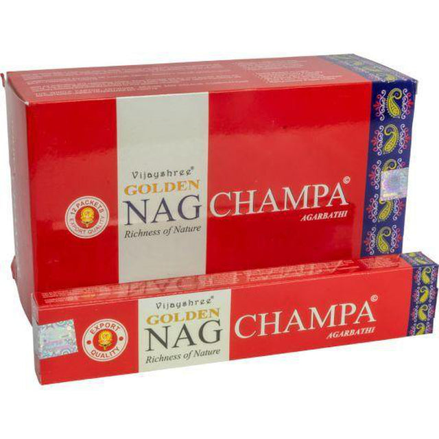 Vijayshree Golden 15 gram Nag Champa - Magick Magick.com