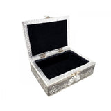 White Metal Lined Box - Lotus - Magick Magick.com