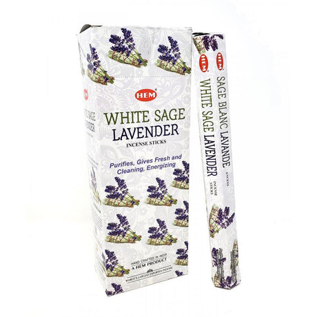 White Sage Lavender HEM Incense Stick 20 Pack - Magick Magick.com