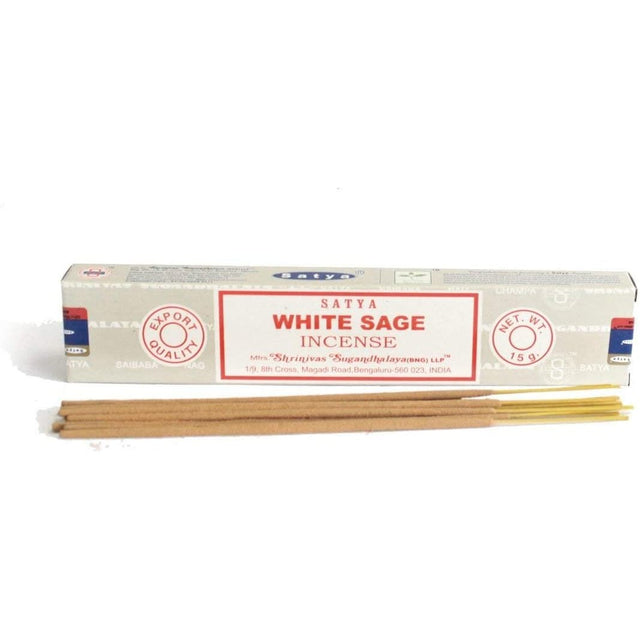 White Sage Satya Incense Sticks 15 gram - Magick Magick.com