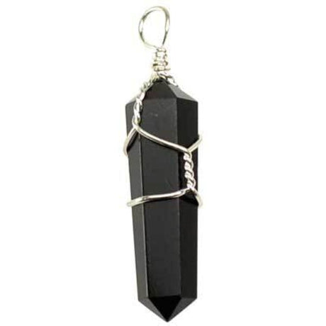 Wire Wrapped Point Pendant - Black Obsidian - Magick Magick.com