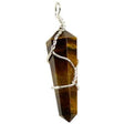 Wire Wrapped Point Pendant - Tiger Eye - Magick Magick.com