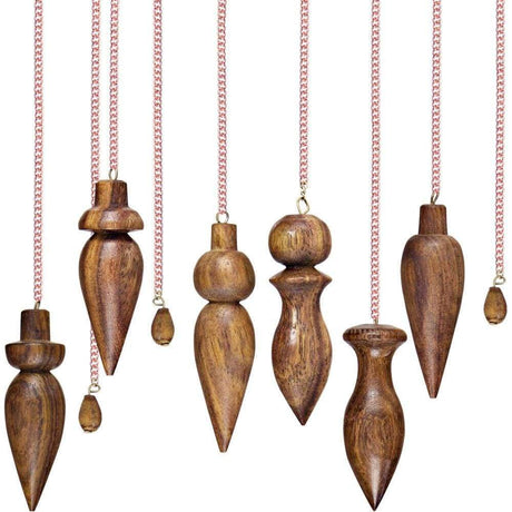 Wood Pendulum - Assorted Shapes (Set of 6) - Magick Magick.com