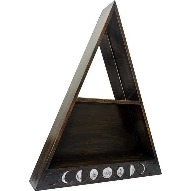 Wooden Altar Shelf with Mirror - Moon Phases - Magick Magick.com