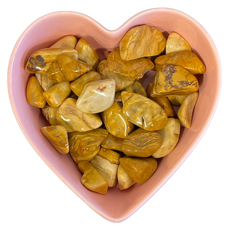 Yellow Jasper Tumbled Stone Natural Gemstone - One Stone - Magick Magick.com